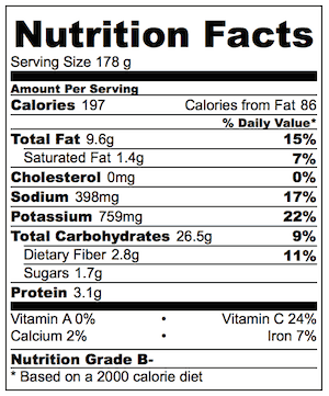 Giant Hash Brown Nutrition