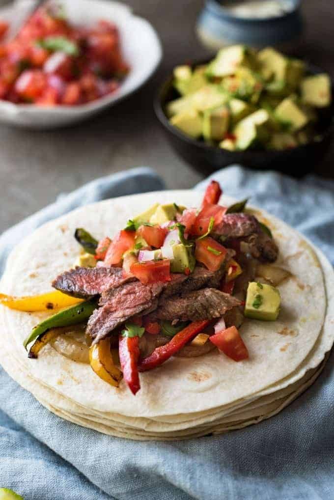 Beef Fajitas - Made extra juicy and extra tasty with a wicked marinade!