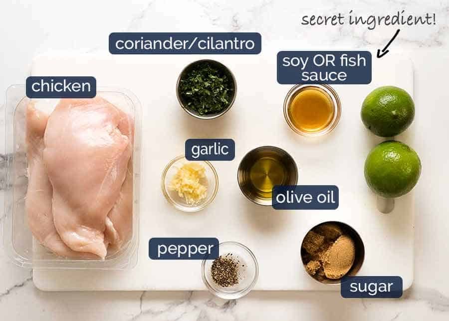 Ingredients in Lime Marinade for Chicken