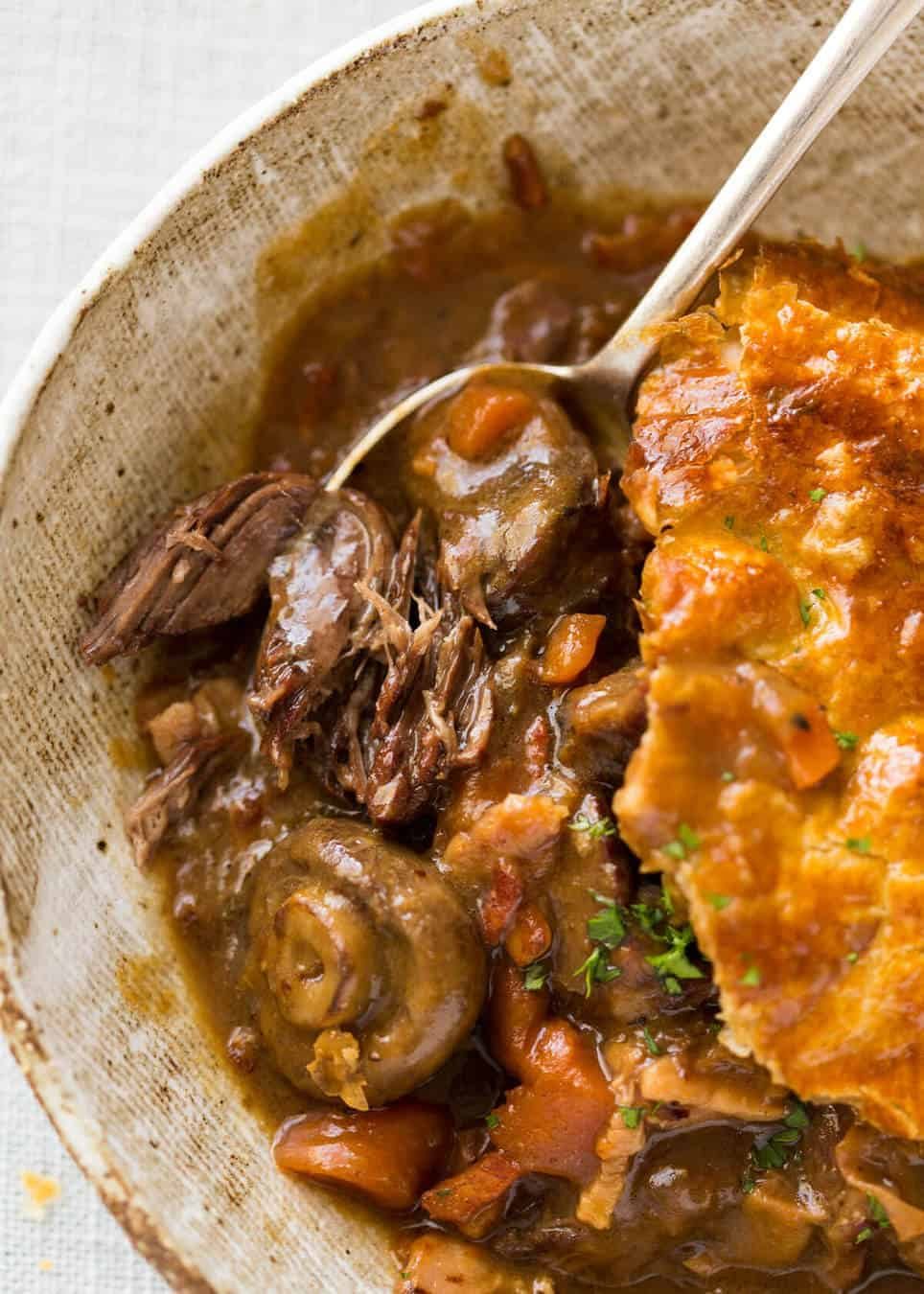 An EPIC Chunky Beef and Mushroom Pie. Prepare to swoon! recipetineats.com