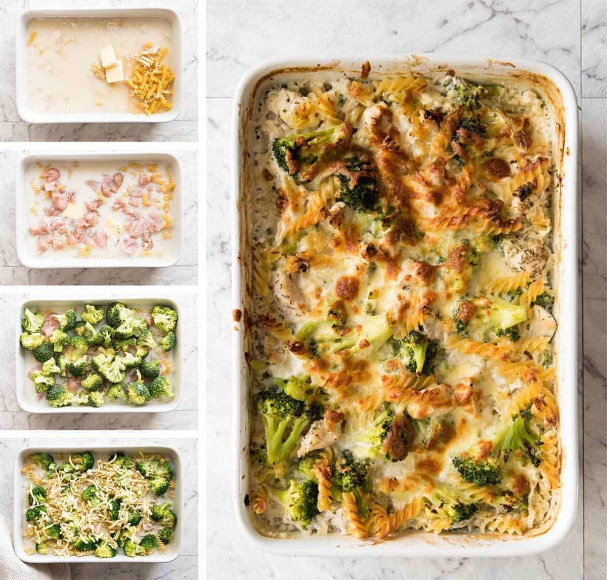 This is how to make a HEALTHY Creamy Pasta Bake in one baking dish, from scratch. Loaded with broccoli, 5 minutes prep then just pop it in the oven. This Ultra Lazy HEALTHY Creamy Chicken Pasta Bake is magical! recipetineats.com