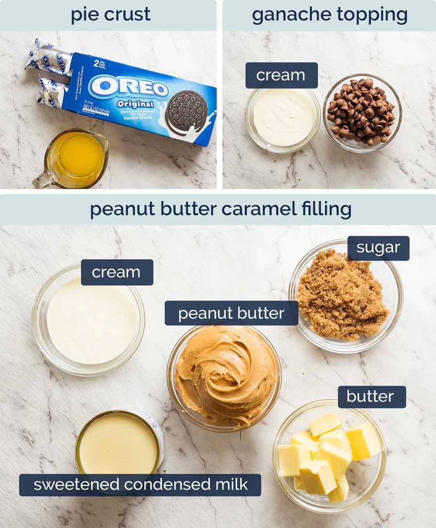 Ingredients in Peanut Butter Caramel Pie