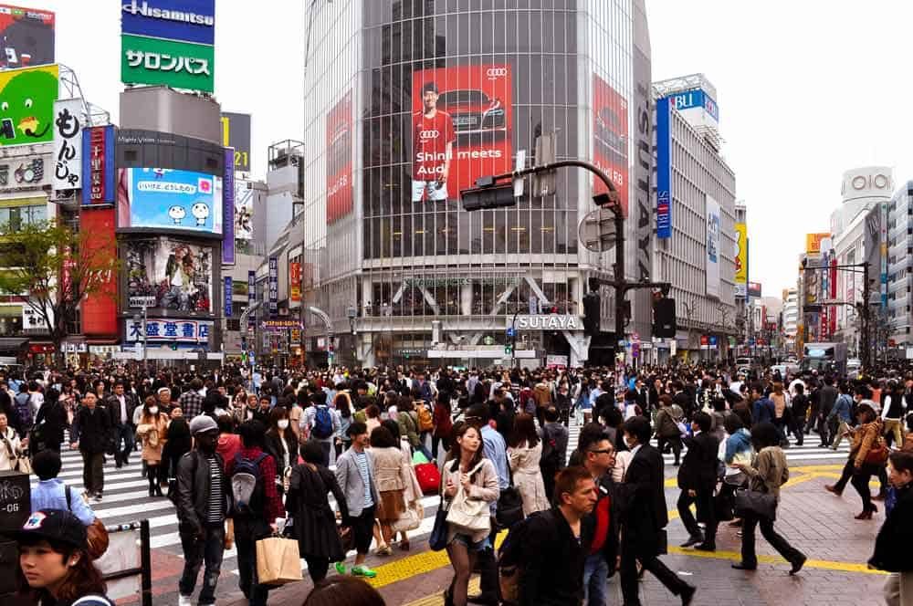 Shibuya Tokyo - famous pedestrian crossing