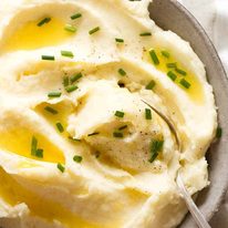 Hot Mashed Potato in a bowl, ready to be served