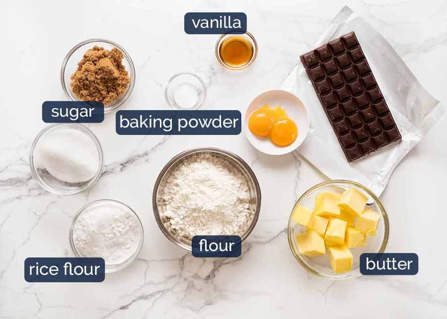 Ingredients in Byron Bay Chocolate Chip Cookies