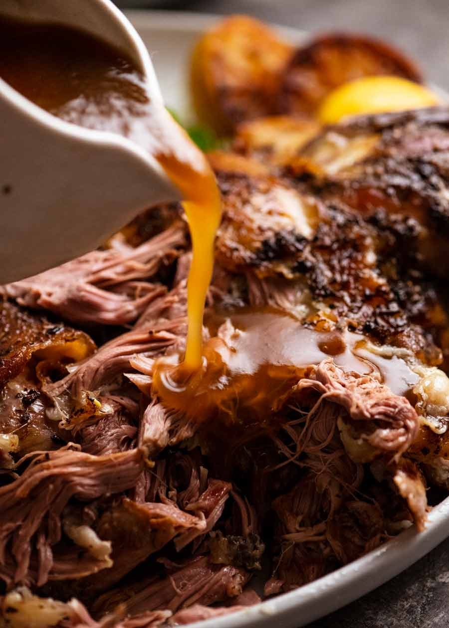 Lamb Jus - best sauce for Slow Roasted Lamb, super quick and easy!