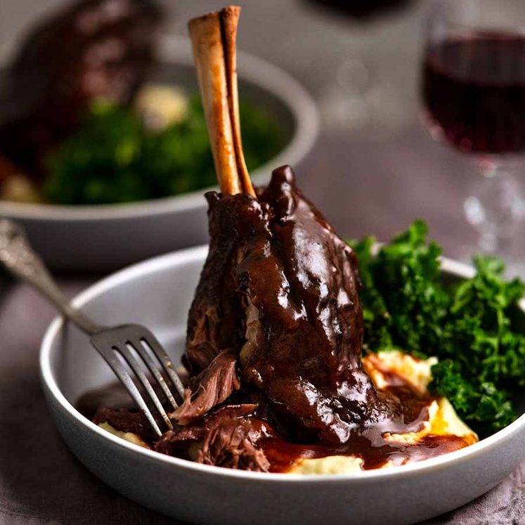 Lamb Shanks in red wine sauce - Nagi Maehashi "Dinner" cookbook