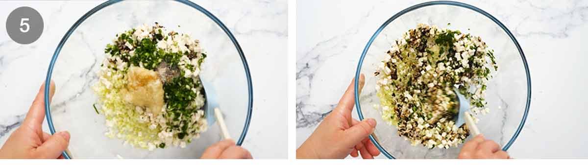 How to make Vegetable Dumplings (Potstickers) filling