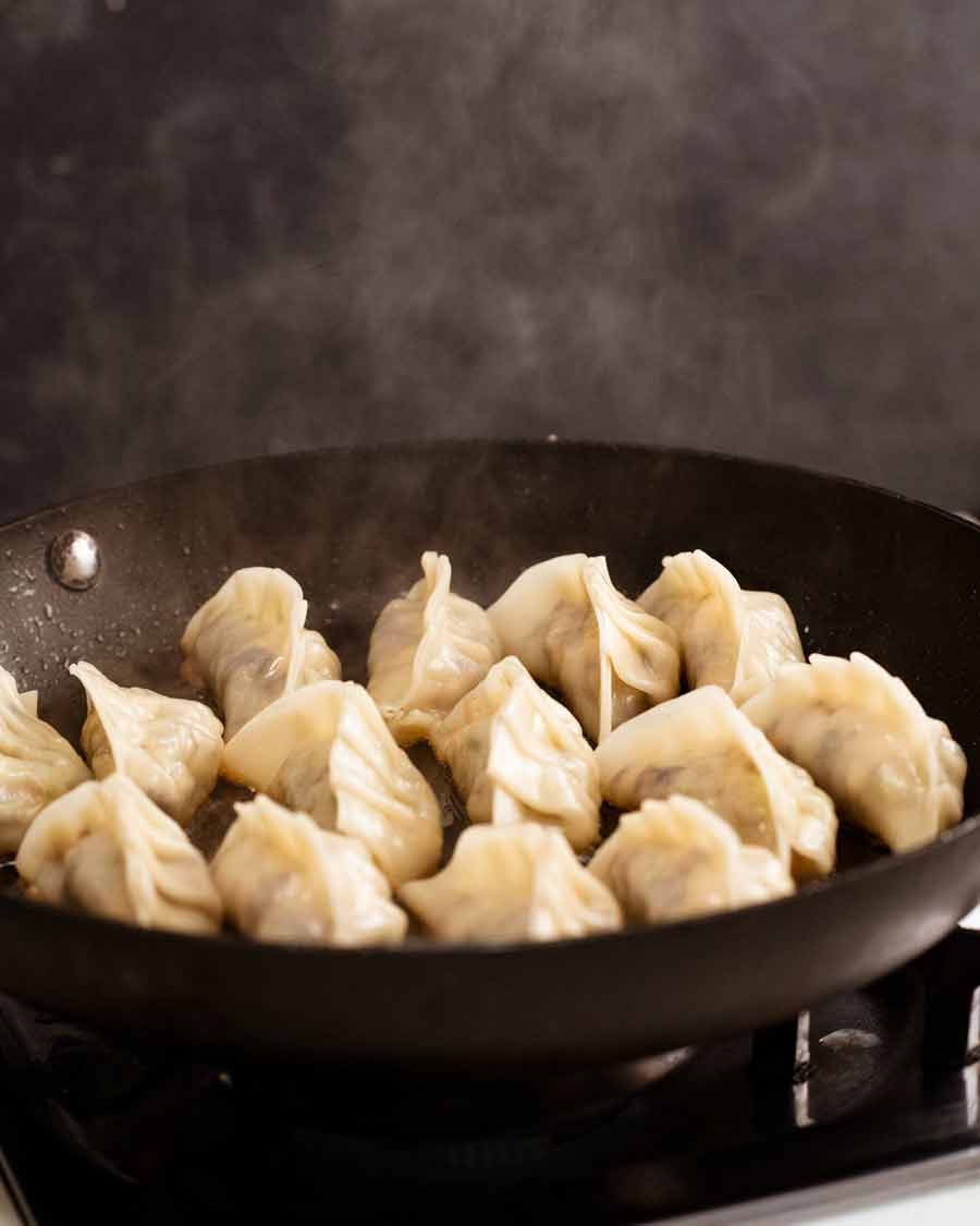 Cooked Vegetable Dumplings (Potstickers)