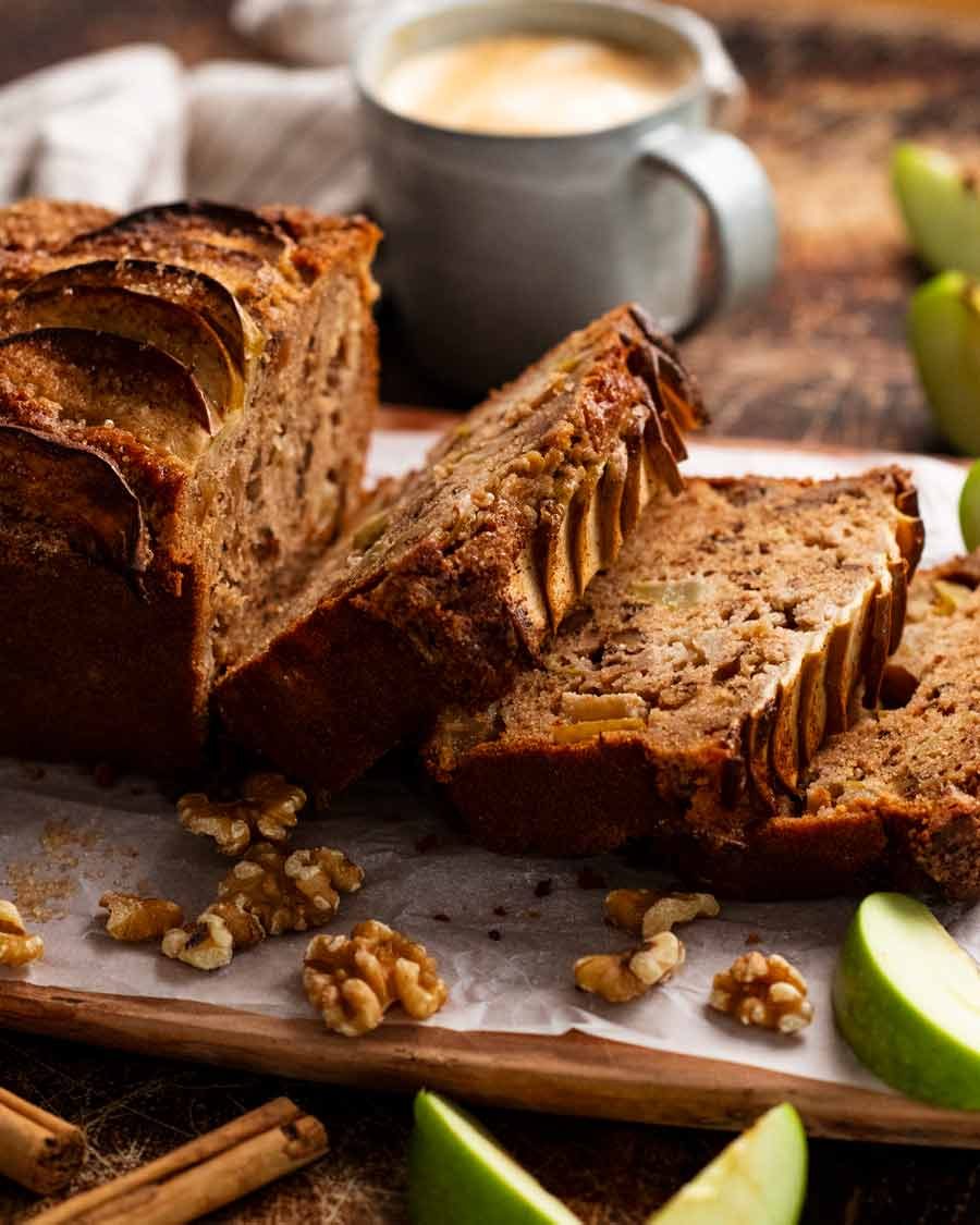 Slices of Cinnamon Apple Bread