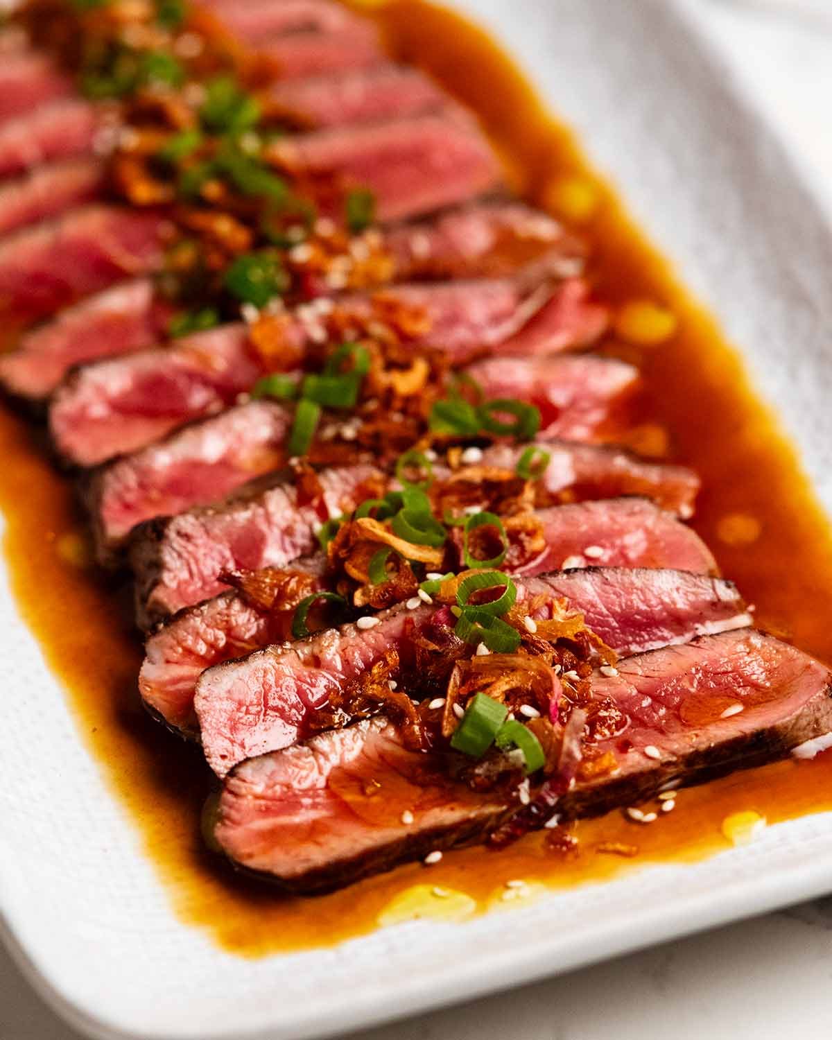 Beef tataki with yuzu dressing