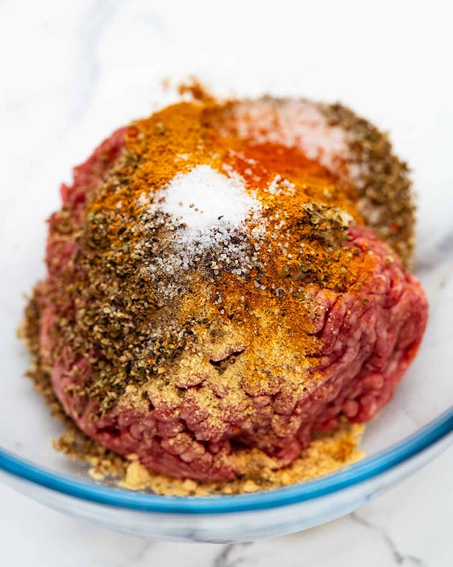 Making Greek lamb kofta kebabs