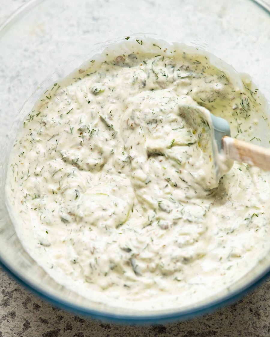 Tzatziki chickpea salad