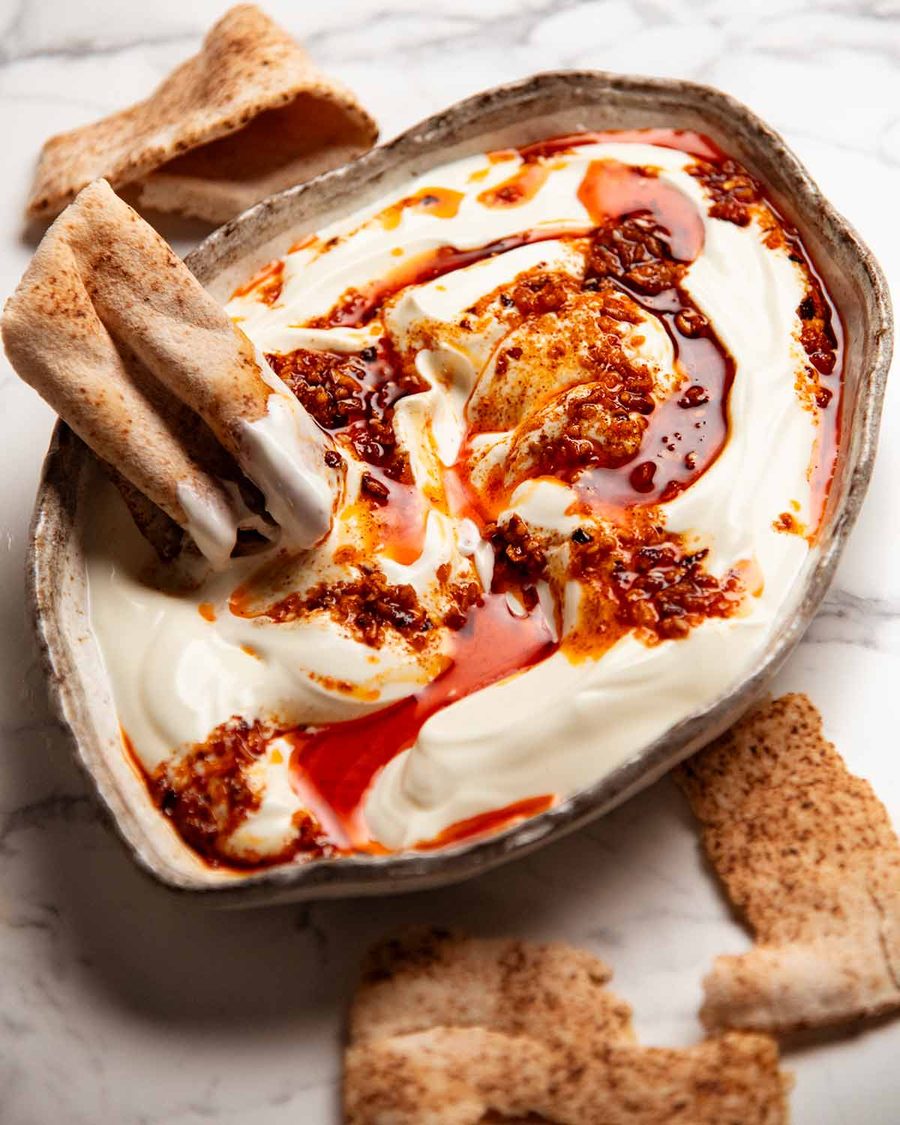 Instant Chilli Crisp yogurt dip